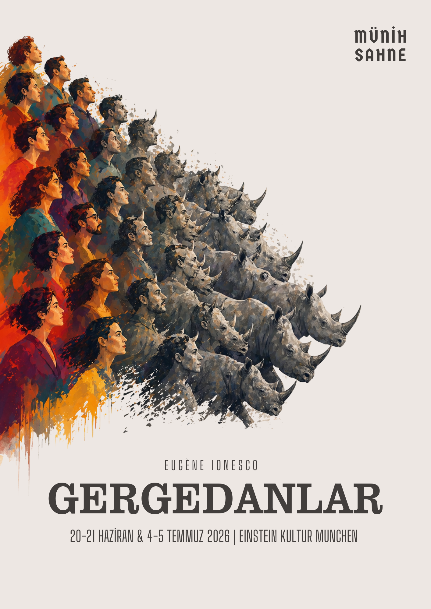 Gergedanlar – Münih Sahne Afişi